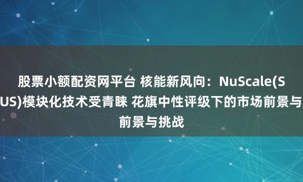 股票小额配资网平台 核能新风向：NuScale(SMR.US)模块化技术受青睐 花旗中性评级下的市场前景与挑战